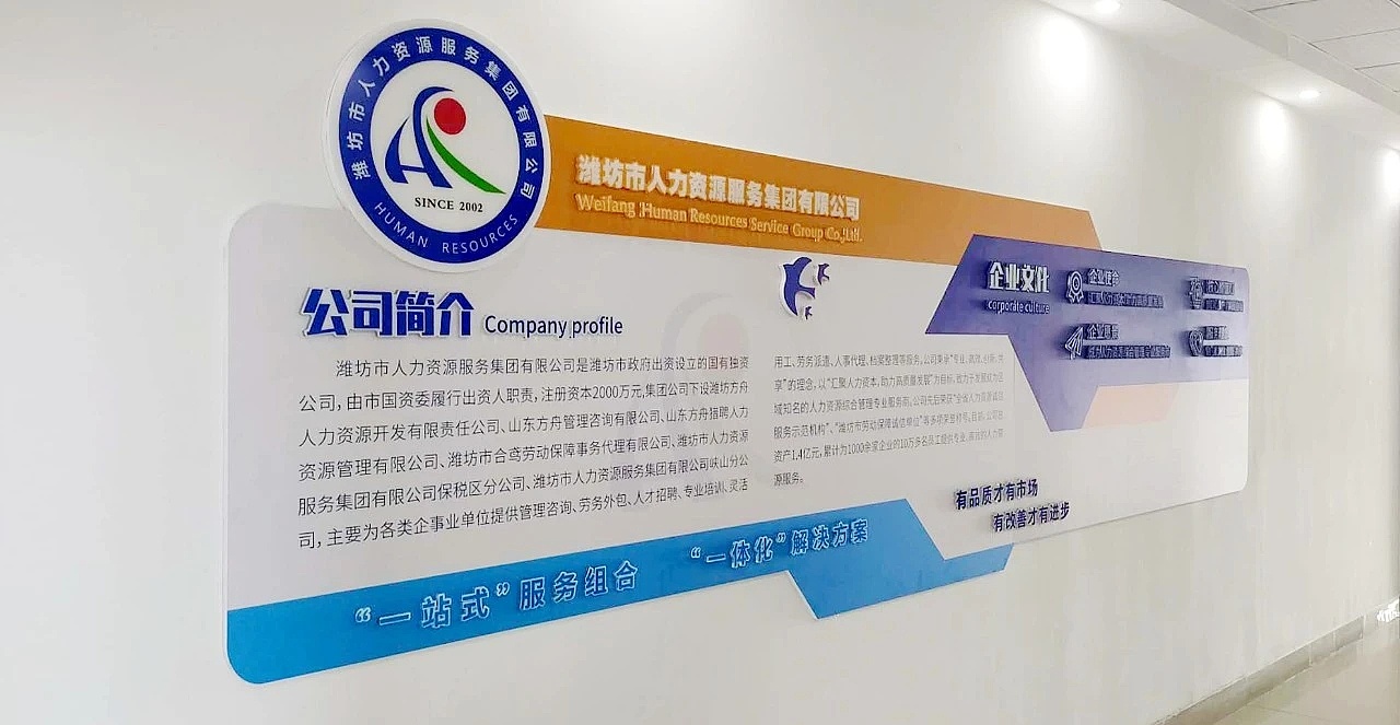人力资源服务20年 文化墙设计理念与实践